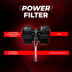 Aquatop Forza Power Filter Surface Skimmer for Aquariums - Adjustable Flow Rate - 40-80 Gallon - Includes Mechanical, Bio-Chemical Filtration