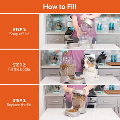 Petmate Pet Cafe Feeder Dog and Cat Feeder Pearl Tan, Made in USA