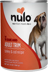 Nulo Grain-Free Turkey & Cod Recipe Adult Trim Wet Canned Dog Food, 13 Ounce, 12 Cans