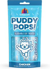 Weruva Puddy Pops, Chicken Lickable Cat Treats 0.5oz Tube, Pack of 5
