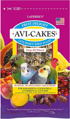 LAFEBER'S Fruit Delight Avi-Cakes Pet Bird Food, Made with Non-GMO and Human-Grade Ingredients, for Cockatiels Conures Parakeets (Budgies) Lovebirds (8 oz Pack of 1)