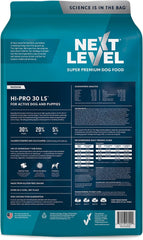 Next Level Super Premium Dog Food – HI-PRO 30 LS™ – Dry Kibble for Dogs for All Life Stages All Breeds – 30% Protein, Gluten Free Grains - High Energy and Active Dogs & Puppies