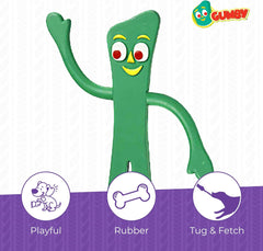 Multipet Gumby Latex Dog Toy - Squeaky Toy for All Dogs - Easy-to-Clean Dog Squeaky Toys - for Cuddling, Chewing & Playing - Cute Pet Toy (9", Green)