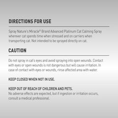 Nature's Miracle Cat Calming Spray, 8 Ounces, Stress-Reducing Formula for Cats