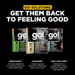 Go! Solutions Carnivore, Grain-Free, Protein Rich Wet Dog Food, Shredded Lamb and Wild Boar, 12.5 oz