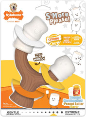 Nylabone Marshmallow Stick Strong Chew Toy for Dogs, Dog Toys for Moderate & Aggressive Chewers, Marshmallow & Peanut Butter Flavor