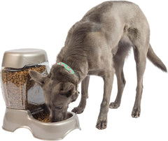Petmate Pet Cafe Feeder Dog and Cat Feeder Pearl Tan, Made in USA