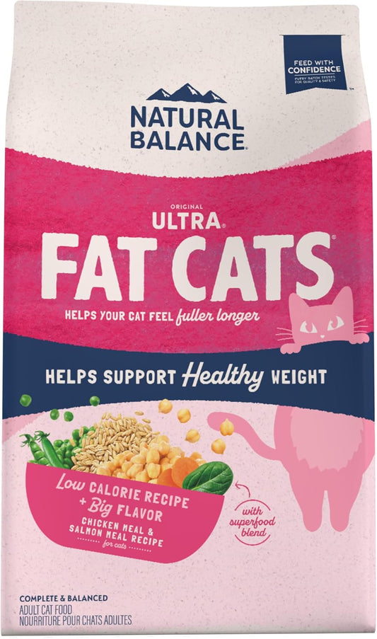 Natural Balance Original Ultra Fat Cats Chicken Meal & Salmon Meal Recipe Low Calorie Dry Cat Food