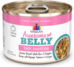 Weruva Awesome Belly Wet Dog Food, Chicken, White Rice & Pumpkin with Papaya (Pack of 8)