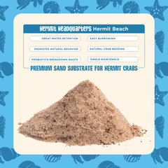 Fluker's All Natural Premium Hermit Crab Sand Substrate, Sand Mixture with Coconut Fiber, For Hermit Crab Tanks, 6 lbs.