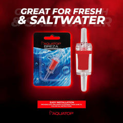 Aquatop Aquarium Air Check Valve – Prevents Backflow, Compatible with CAF-60 and CAF-180 Sponge Filters, Features Adjustable Air Intake and Regulator