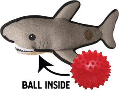 Snugarooz Saul The Shark Plush Dog Toy with Repair Patch – Grey – Soft & Durable Squeaky Toy for Chewers – Perfect for Puppies & Small Dogs – Fun Playtime & Training