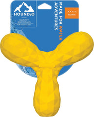 Hound2O Outdoor Dog Toys | Squeaky Boomerang Chew Toy for Dogs | Bright Yellow Color for Interactive Play | Durable Toy Made from Non-Toxic Materials