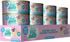 Tiki Cat Baby Pate Wet Cat Food for Kittens, Chicken, Tuna & Chicken Liver