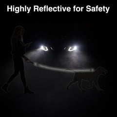 Wigzi - Flex Walk, Heavy Duty Dog Leash, 360 Soft Cushion Flexible Silicon Handle, Reflective Bungee Dog Lead, 6 Feet Long Thick Rope, Training Service Dog Essentials