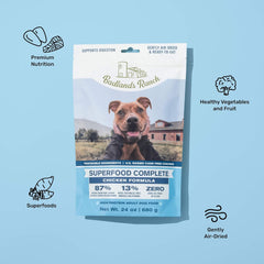 Superfood Complete, Air-Dried Adult Dog Food - High Protein, Zero Fillers, Superfood Nutrition by Katherine Heigl (Premium Chicken)