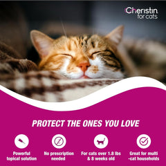 Elanco Cheristin Flea Treatment & Prevention for Cats | Fast acting topical flea treatment for cats over 1.8 lbs |