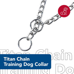 Titan - Coastal Pet Titan Chain Training Dog Collar - Durable Metal Choke Collar for Dog Training - Argon-Welded, Chrome Chain