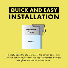 Zilla Heavy Duty Screen Clips, Secures Screen Covers to Terrarium, Fits