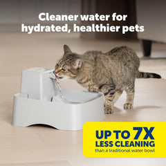 PetSafe Oasys 1 Gallon (128 Ounce) Medium Pet Fountain - Cat or Medium Breed Dog Water Fountain - Dishwasher Safe Filtered Water Dispenser with Flow Control - Filters Included - Easy to Clean