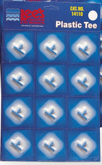 Lee's Pet Products ALE14110 12-Piece Card Plastic Tee for Aquarium Pumps
