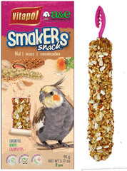 A&E Cage Co. Smakers Treat Sticks for Cockatiel in Nut Flavor