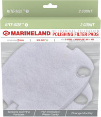 Marineland Polishing Filter Pads, 2 Count, Support Mechanical Aquarium Filtration, Fit C-Series and Magniflow 360 and 400 Canister Filters