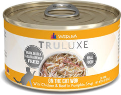 Weruva Truluxe Cat Food, On The Cat Wok with Chicken Breast & Beef in Pumpkin Soup 3-oz Can(Pack of 24)