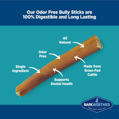 Barkworthies Little Barkers Odor Free 4-Inch Bully Stick