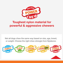 Nylabone Double Bone Power Chew Toy for Dogs, Dog Toys for Aggressive Chewers, Bacon Flavor, X-Small