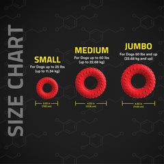 Playology Dual Layer Ring Toy for Large to X-Large Dogs 50lbs & up | Engaging All-Natural Beef Scented Durable Dog Chew Toy for Power Chewers | Easy to Clean, Interactive & Non-Toxic