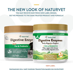NaturVet – Digestive Enzymes for Dogs - Plus Probiotics & Prebiotics | Helps Support Diet Change & A Healthy Digestive Tract | for Dogs & Cats
