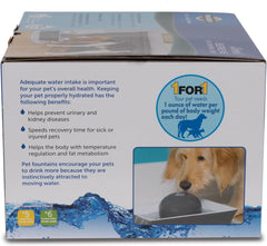 Drinkwell - PetSafe Drinkwell Ceramic Pet Water Fountain - Quiet Automatic 70oz Dispenser for Cats & Dogs with Filters - Dishwasher Safe Square Design