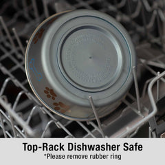 Loving Pets - Bella Bowls - Dog Food Water Bowl No Tip Stainless Steel Pet Bowl No Skid Spill Proof