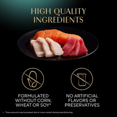 Sheba Perfect Portions Wet Cat Food Cuts in Gravy Variety Pack, Sustainable Salmon, Sustainable Tuna, and Delicate White Fish & Tuna Entree 2.6-oz(Pack of 24)