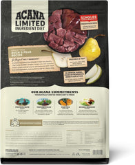 ACANA Singles Limited Ingredient Dry Dog Food, Duck & Pear Recipe, Single Protein Source Dog Food Kibble