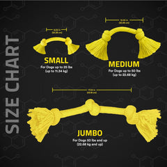 Playology Dri Tech Rope Dog Chew Toy for Medium Dogs up to 50lbs. | Engaging, All-Natural Chicken Scented Toy for Tough Chewers | Easy to Clean | Interactive and Non-Toxic