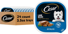 Cesar Wet Dog Food Classic Loaf in Sauce Lamb Recipe, 3.5 oz. Easy Peel Trays (24 Count, Pack of 1)