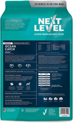 Next Level Super Premium Dog Food – Ocean Catch – Dry Kibble for Adult Dogs of All Breeds – 24% Protein, Fish with Gluten Free Grains 40 lb