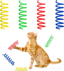 SPOT Thin Colorful Springs Cat Toy - Bouncy Toys for Medium Indoor Cat Breeds to Bite, Swat, Chase - Keeps Cats & Kittens Entertained for Hours - Includes Ten Wide Spiral Springs, Assorted Colors
