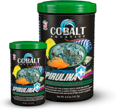 Cobalt Aquatics Spirulina Flakes with Blue Flakes, 1.2 oz - Premium Fish Food for Health & Vitality - Perfect for Freshwater & Marine Aquariums
