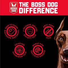 Boss Dog Tactical Polyester Webbing TPU Tracking Leash 6 FT