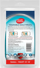 Simple Solution Absorbent Male Wraps with Leak Proof Fit | Excitable Urination, Incontinence,1 Reusable Dog Diaper Per Pack,Whites & Tans