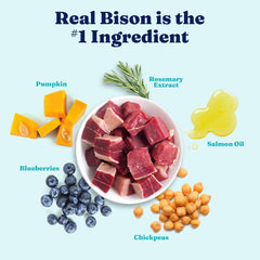 Solid Gold Toy & Small Breed Dog Food Dry Small Bites – Real Bison & Healthy Whole Grain Dogfood – Potato Free, High Fiber Healthy Dog Kibble w/Probiotics for Gut Health – NutrientBoost™ 11-lb