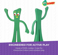 Multipet Gumby Latex Dog Toy - Squeaky Toy for All Dogs - Easy-to-Clean Dog Squeaky Toys - for Cuddling, Chewing & Playing - Cute Pet Toy (9", Green)