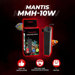 Aquatop Mantis Mini Aquarium Heater – Fully Submersible for Nano Tanks Up to 3 Gallons, Preset 77°F Thermostat, Heat-Resistant Design