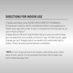 Nature's Miracle Advanced Platinum Dog Pet Block Repellent Spray 16 Fl Oz