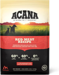 ACANA Grain Free Dry Dog Food, Red Meat Recipe