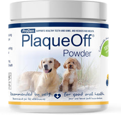 NaturVet ProDen PlaqueOff Powder for Pets - Cat & Dog Breath Freshener - Plaque & Tartar Remover for Pet Oral Care