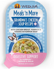 Weruva Meals 'n More Natural Wet Dog Food, Grandma's Chicken Soup Plus Digestive Support(Pack of 12)